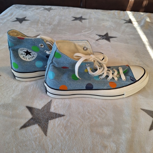 Converse Other - Converse Chuck Taylor All Star Size 7.5M/9.5 170011C Golf Wang Denim Polka Dots